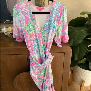 Lilly Pulitzer Pink and Blue Patterned Garment